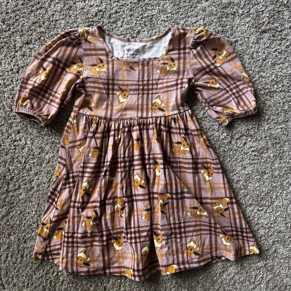 Eevee Pokemon Girls Shirt Dress Size M Size 8